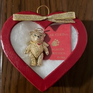 Vintage 1996 Batya Bear Gold Tone Pin or Pendant Articulated Moving Arms Legs